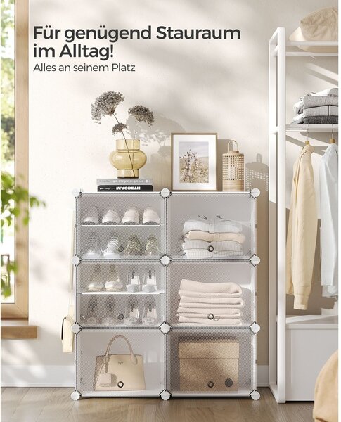 Raft pentru pantofi Songmics Alb 82x32x92 cm