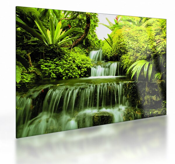 Tablou pe sticlă - Cascade indoneziene (70x50 cm)