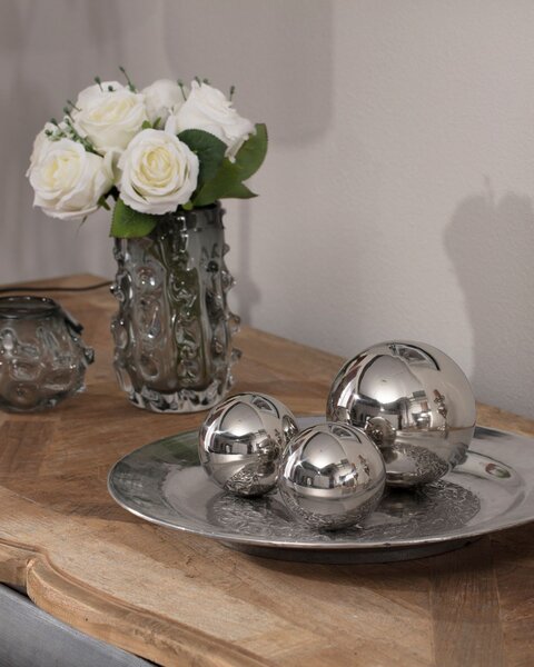 Minge decorativă Glass Ball 18cm silver