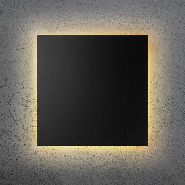 Escale Aplică LED BLADE Q, negru, 44 x cm, metal, dimabil, reglabil, Negru, Camera de zi / sufragerie, Aluminiu, Modern
