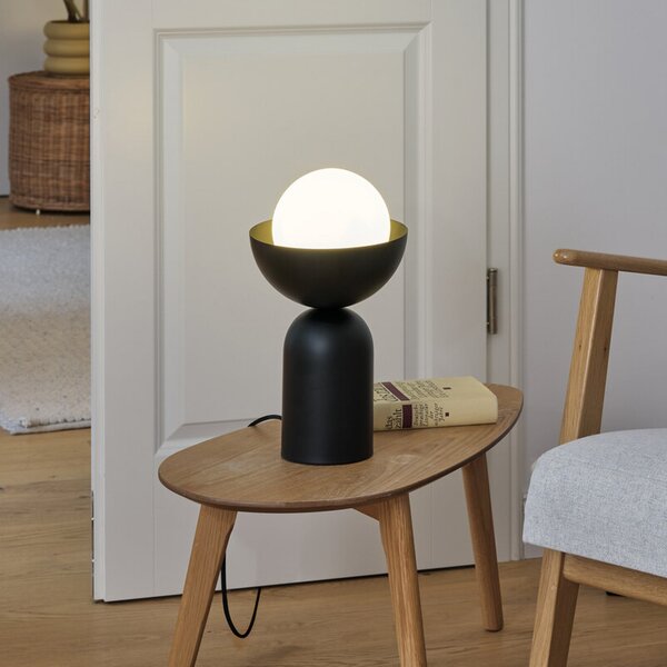 OSRAM Lampa de masă Decor Bowl, negru, oțel, E14, Negru, Camera de zi / sufragerie, Metal, Modern