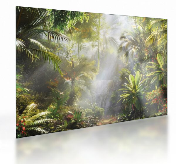 Tablou pe sticlă - Pădure tropicală (70x50 cm)