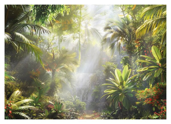 Tablou pe sticlă - Pădure tropicală (70x50 cm)