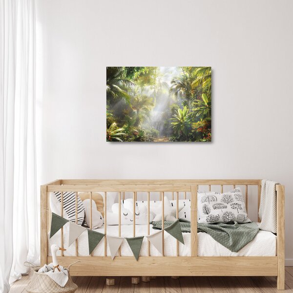 Tablou pe sticlă - Pădure tropicală (70x50 cm)