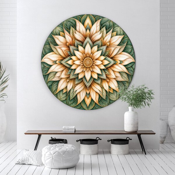 DUBLEZ | Mandala florală - Inima junglei | Imprimare UV premium