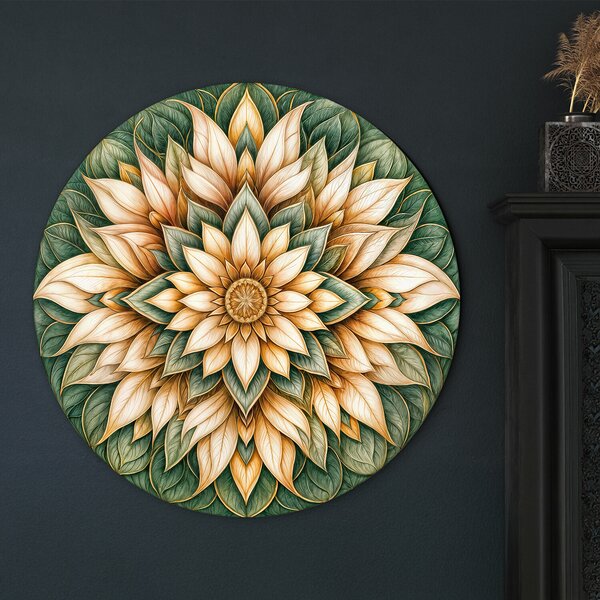 DUBLEZ | Mandala florală - Inima junglei | Imprimare UV premium