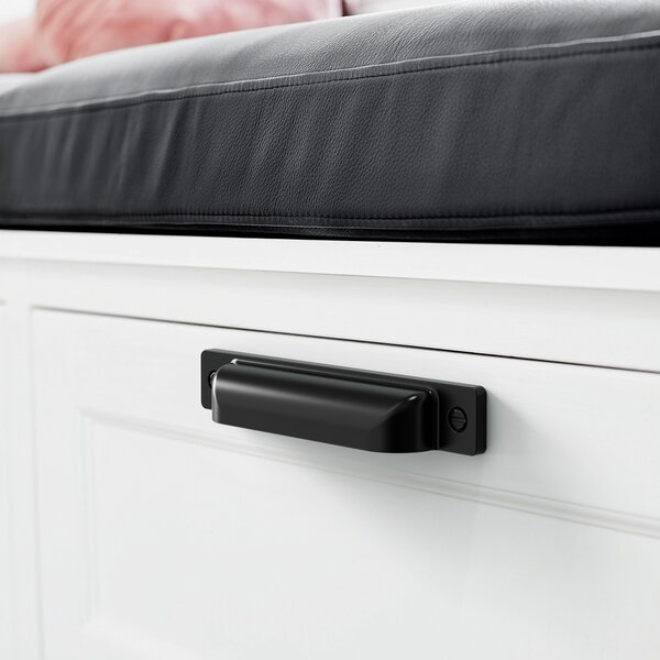 Maner metalic tip scoica pentru mobilier, model Galatea, distanta dintre gauri = 160 mm, finisaj auriu mat