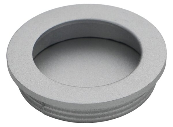 Maner metalic ingropat mobilier, model Mira, Ø 35 mm, finisaj aluminiu | crom lucios | negru mat