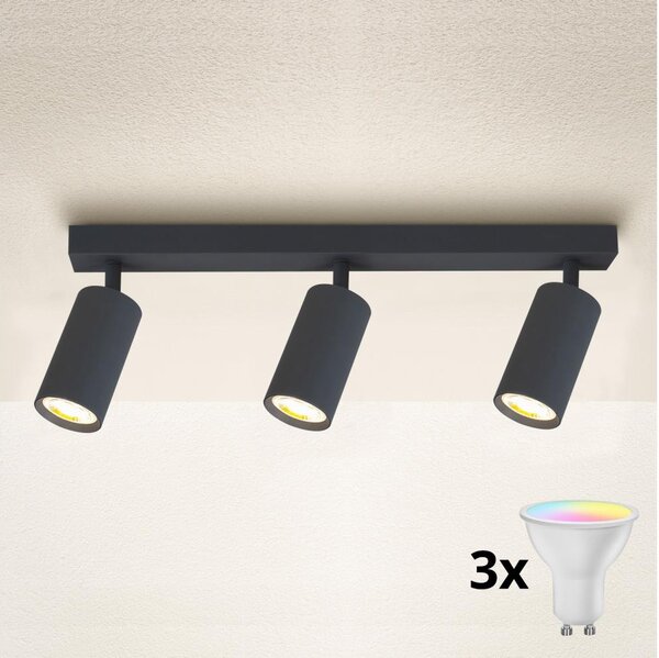 Brilagi - Spot LED dimabil SELE, 3x GU10/4,8W/230V, antracit
