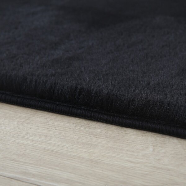 Covor Pouffy V1 Negru 120 x 120cm