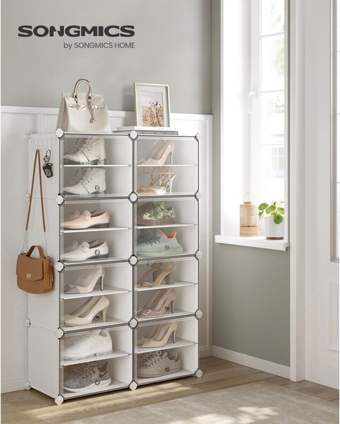 Raft pentru pantofi Songmics Alb 82x32x122 cm