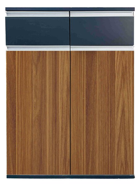 Dulap profesional pentru birou Oscar, Lemn cu nuante, nuc-antracit, 80x40x120 cm