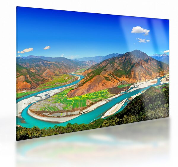 Tablou pe sticlă - Râul Yangtze (70x50 cm)