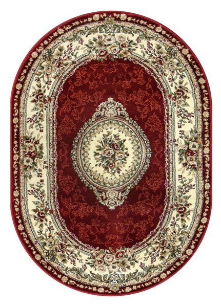 Covor Clasic, Lotos 571, Grena, 60x110 cm, Oval 1800 gr/mp
