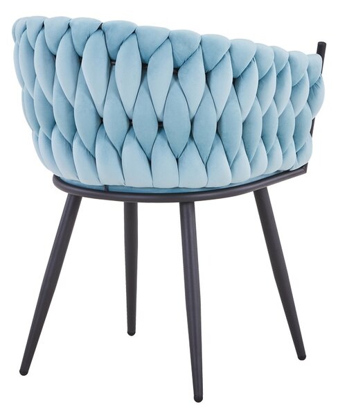 Scaun cu Brate Model Vivian, Albastru deschis, 61x55x80 cm