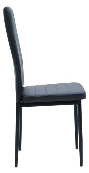 Scaun Model Parker, Gri inchis/Negru, 42x48x98 cm