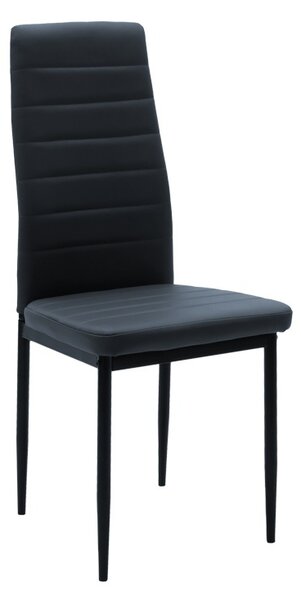 Scaun Model Parker, Gri inchis/Negru, 42x48x98 cm