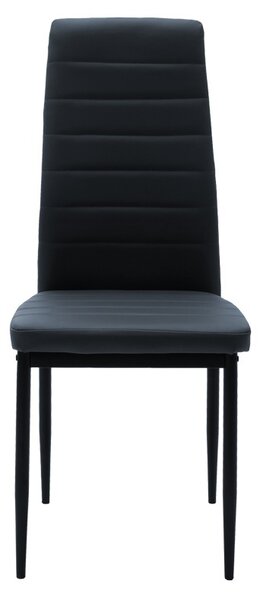 Scaun Model Parker, Gri inchis/Negru, 42x48x98 cm