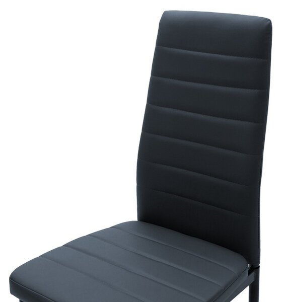 Scaun Model Parker, Gri inchis/Negru, 42x48x98 cm