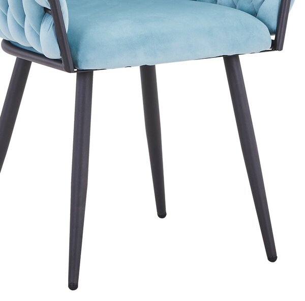Scaun cu Brate Model Vivian, Albastru deschis, 61x55x80 cm