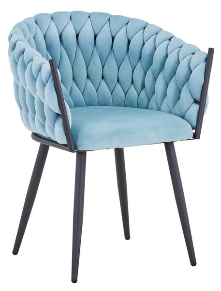 Scaun cu Brate Model Vivian, Albastru deschis, 61x55x80 cm