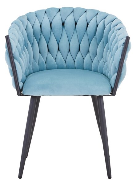 Scaun cu Brate Model Vivian, Albastru deschis, 61x55x80 cm