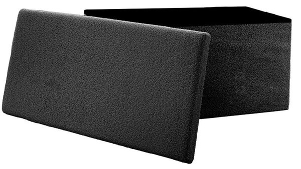 Bancuta hol cufar cu spatiu de depozitare Forward boucle material textil antracit 76x38x38cm