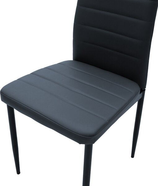 Scaun Model Parker, Gri inchis/Negru, 42x48x98 cm