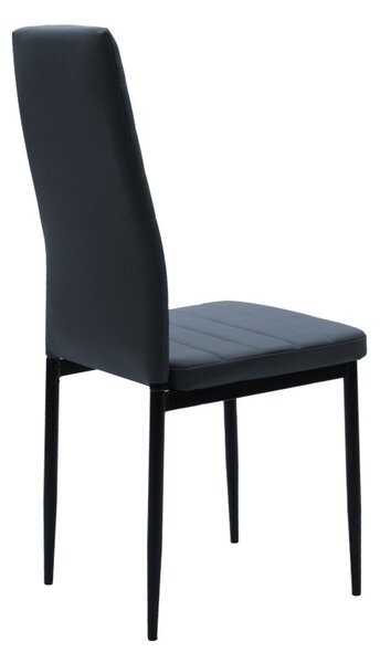 Scaun Model Parker, Gri inchis/Negru, 42x48x98 cm
