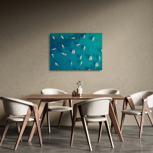 Tablou pe sticlă - Sailboats (70x50 cm)