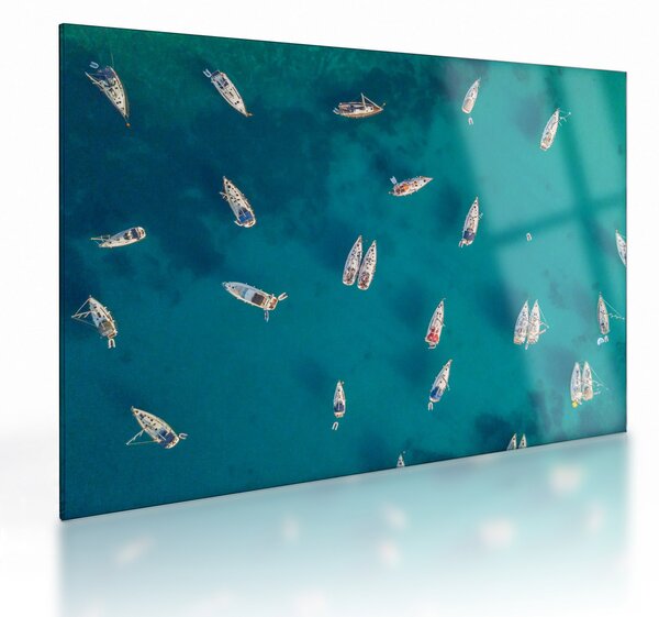 Tablou pe sticlă - Sailboats (70x50 cm)