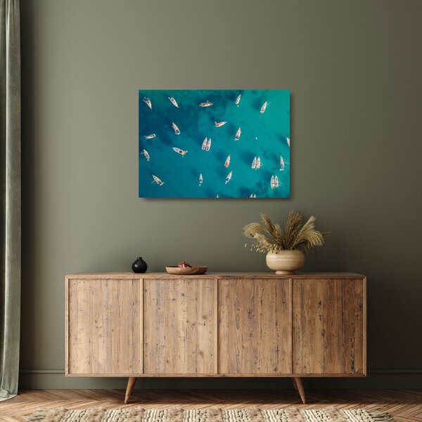 Tablou pe sticlă - Sailboats (70x50 cm)