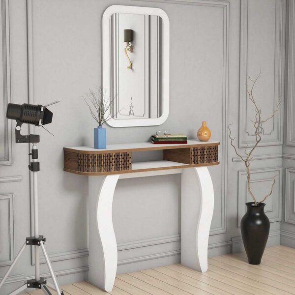 Consola Model Damla, Alb, 105x30x85 cm