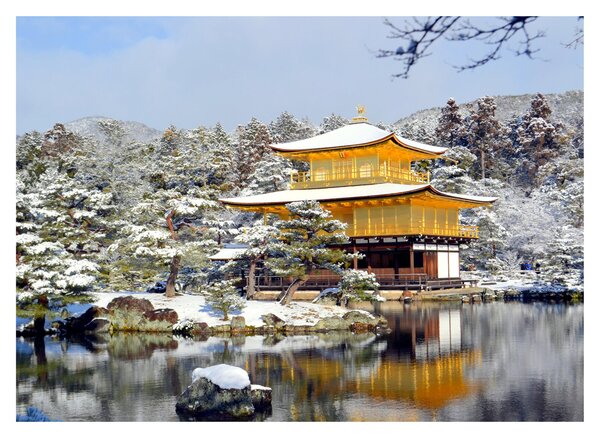 Tablou pe sticlă - Kinkakuji, Japonia (70x50 cm)