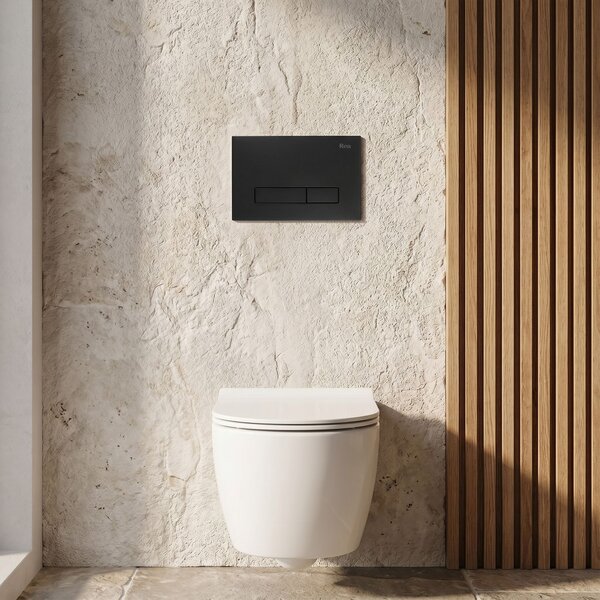 Set Cadru Îngropat 024N pentru WC cu Buton HD Black