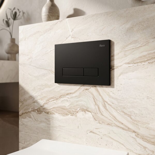 Set Cadru Îngropat 024N pentru WC cu Buton HD Black