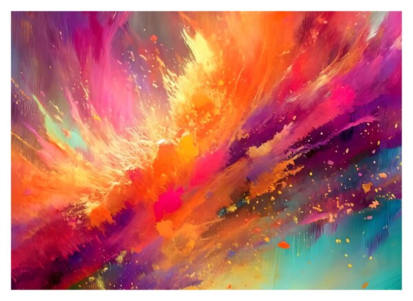 Tablou pe sticlă - Abstractizare dinamică (70x50 cm)