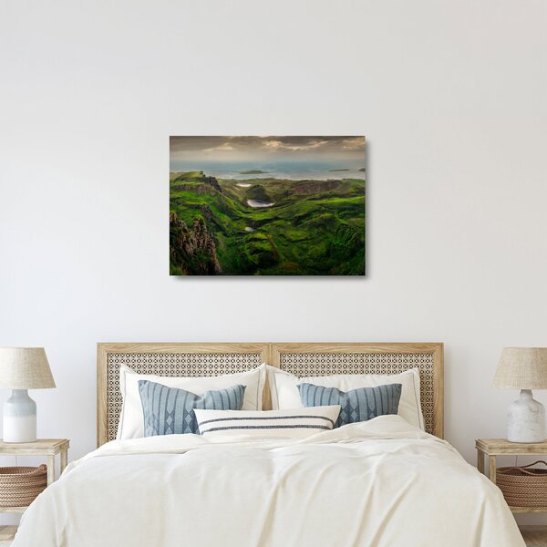 Tablou pe sticlă - Quiraing, Scoția (70x50 cm)