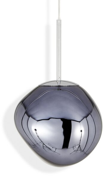 Tom Dixon Lampă suspendată LED Melt Mini, Ø 28 cm, fum, reglabil, Gri, Camera de zi / sufragerie, Plastic, Design