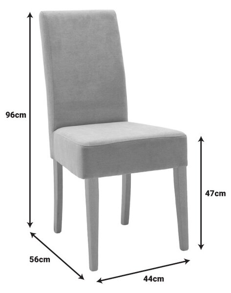 Scaun Model Ditta, Gri/Stejar sonoma, 44x56x96 cm