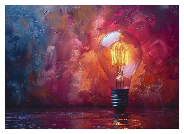 Tablou pe sticlă - Ideea (70x50 cm)
