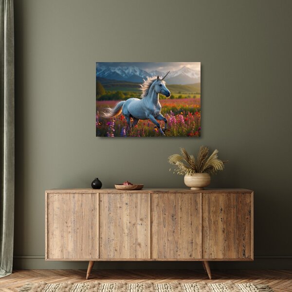 Tablou pe sticlă - Unicorn (70x50 cm)
