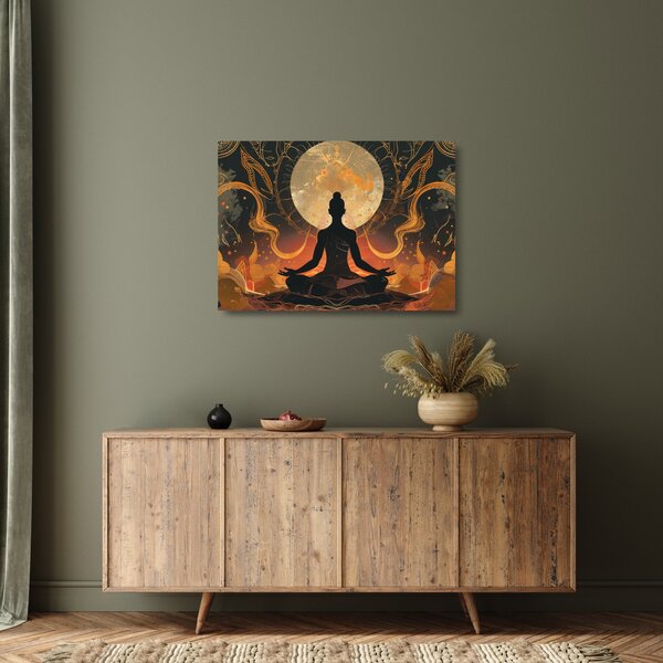 Tablou pe sticlă - Meditație (70x50 cm)