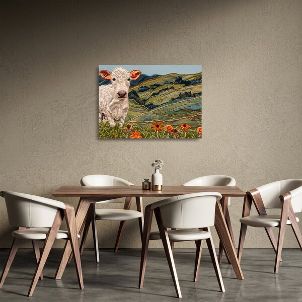 Tablou pe sticlă - Imitație de motiv tricotat (70x50 cm)