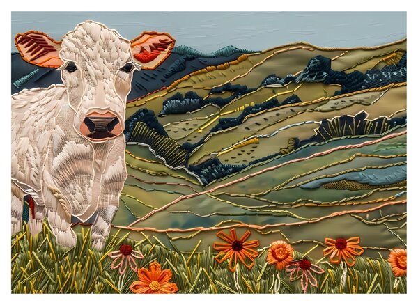 Tablou pe sticlă - Imitație de motiv tricotat (70x50 cm)