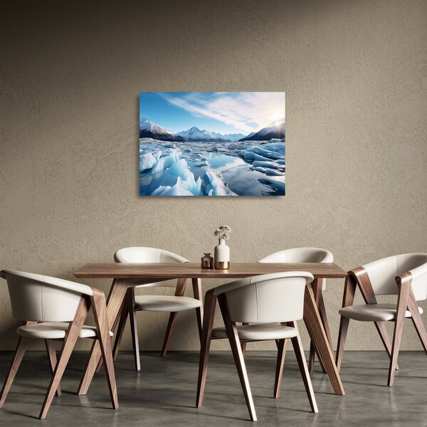 Tablou pe sticlă - Formațiuni glaciare (70x50 cm)
