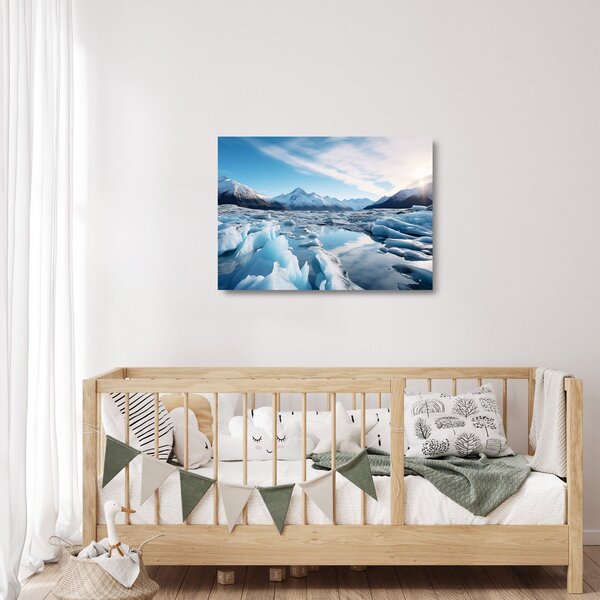Tablou pe sticlă - Formațiuni glaciare (70x50 cm)