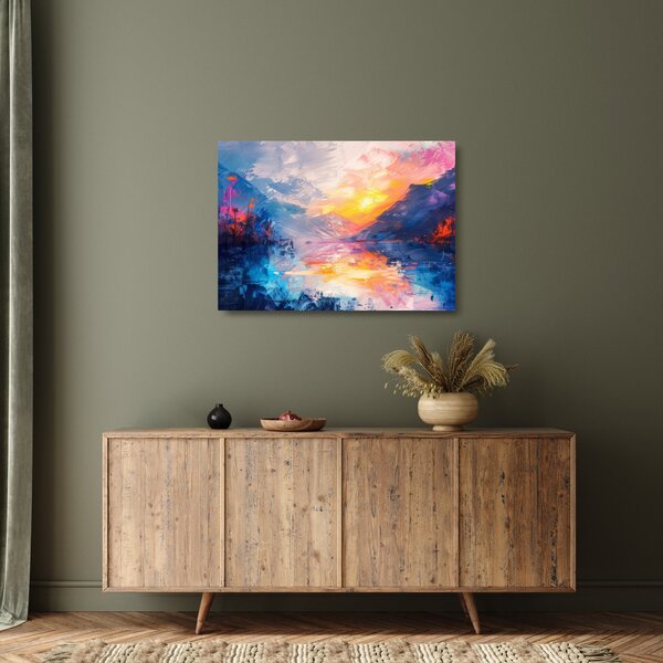 Tablou pe sticlă - Pictura peisajului (70x50 cm)