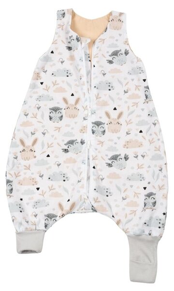 Sac de dormit de vara cu picioare 6-18 luni Kidizi Forest Friends 0.5 tog, mansete transformabile in soseta