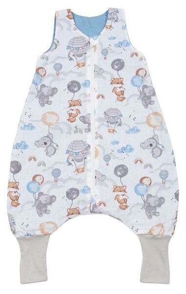 Sac de dormit de vara cu picioare 6-18 luni Kidizi Tiny Adventures 0.5 tog, mansete transformabile in soseta